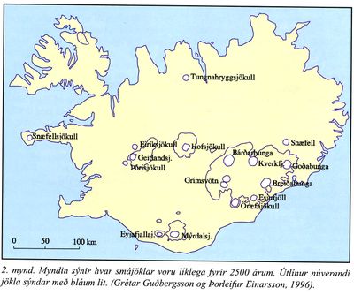 glaciers in iceland 2500 years ago